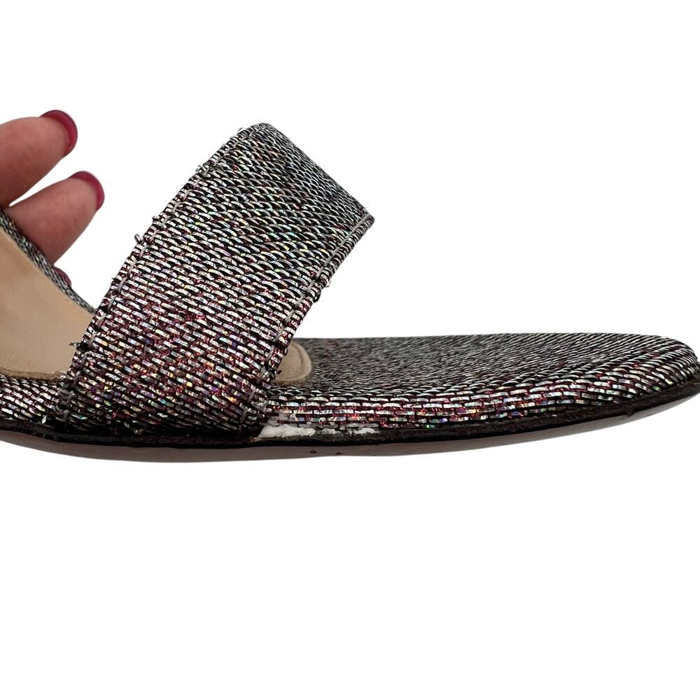 Gianvito Rossi Lurex Fabric Portofino Glitter Metallic Heels Multicolor Size 6 - Picture 11 of 16